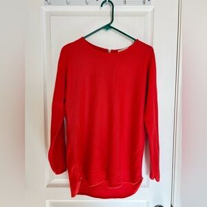 MICHAEL Michael Kors Vibrant Coral Sweater with Back Zipper Detail